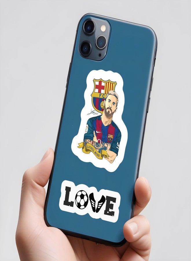 True Flair Waterproof Pack of 63 Football Vinyl Self-Adhesive Sticker for Adults, Multicolor Sports Stickers for Laptop, Journal, Guitar, Mobile and Other Things - Image 3